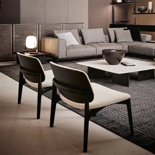 poliform wooden armchair