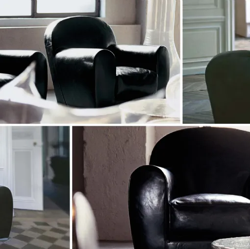 baxter hamburg armchair in leather