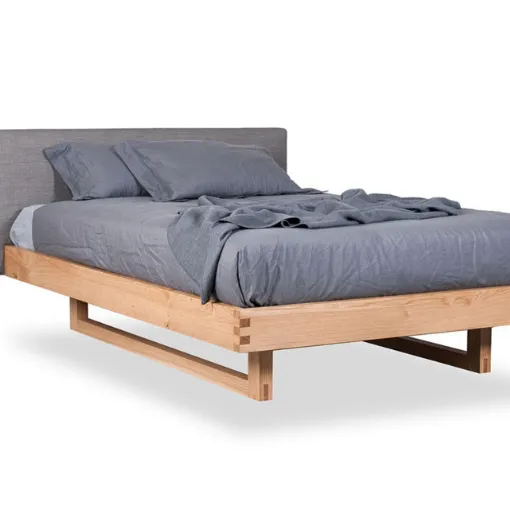 Double bed Bam Bam Baby Riva 1920 in wood and fabric