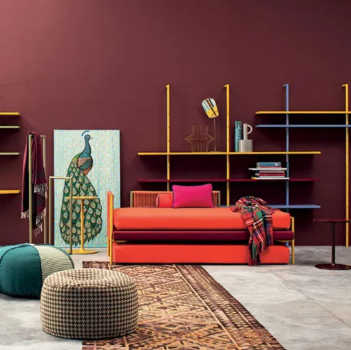 Single bed 01 Camaleo News Twils with fabric