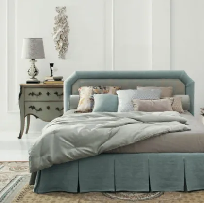 Camille Twils double bed with fabric skirt