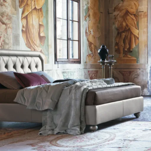 Double bed Camille Capitonnè Alto H.28 upholstered