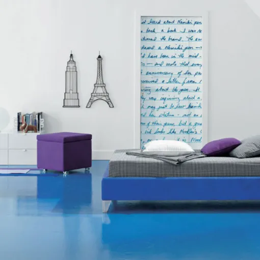 Max Capitonnè Twils single bed in leather