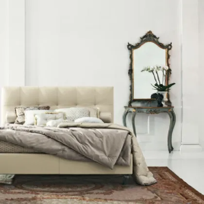 Double bed Max Capitonnè Soft Low H.28 Twils with headboard