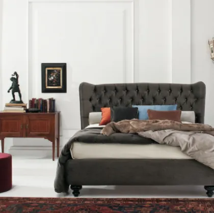 Tommy Capitonnè double bed H.28 with headboard