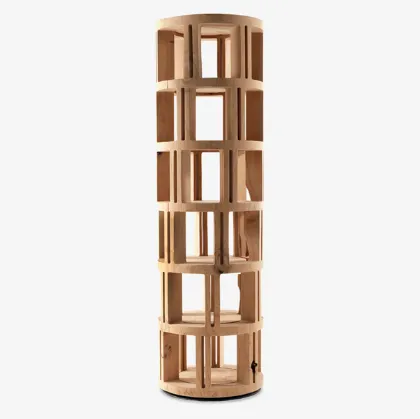 wooden tower bookcase