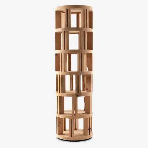 wooden tower bookcase