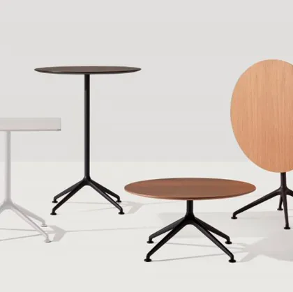 round wooden coffee table incl