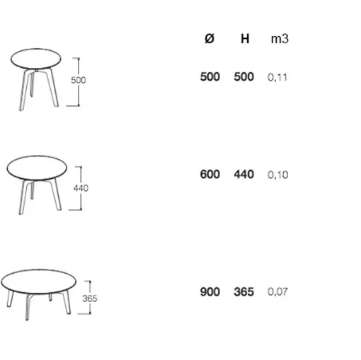 technical sheet lotus coffee table