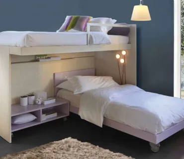 bedroom with grass bunk bed