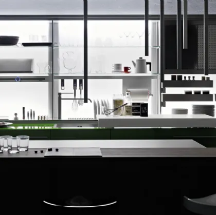 green artematica lawn in glass valcucine vicenza