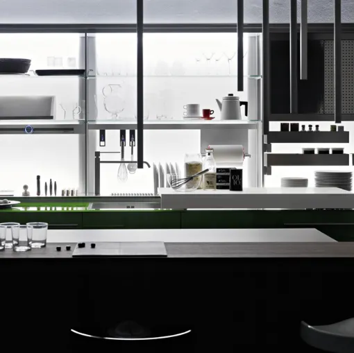 green artematica lawn in glass valcucine vicenza