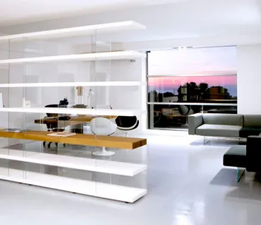 Air containers and bookcase