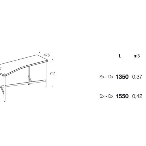 Desk technical sheet