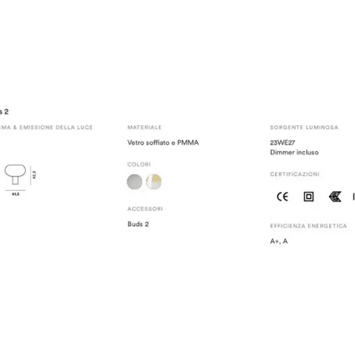 Technical Sheet Buds 2 table lamp
