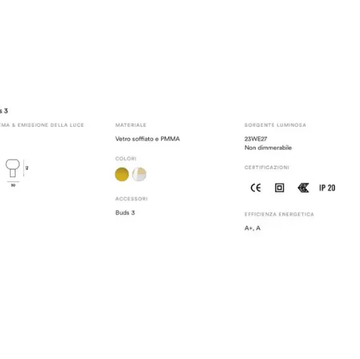 Technical Sheet Buds 3 table lamp