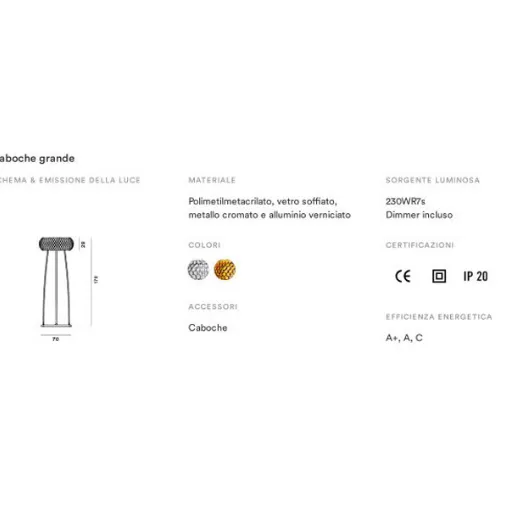Technical Sheet Caboche floor lamp