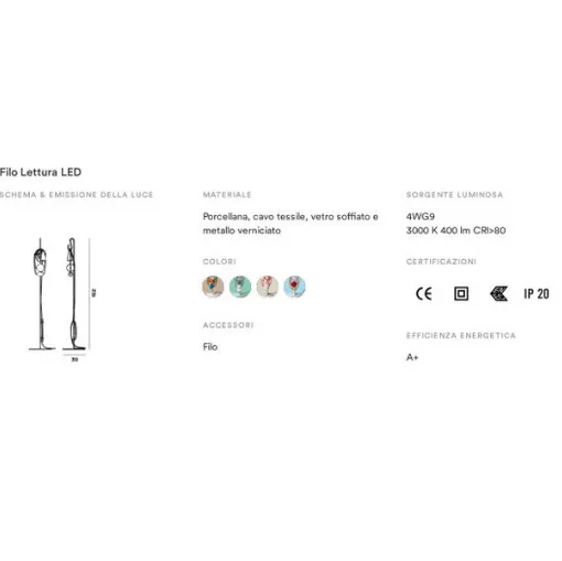 Technical Sheet Foscarini floor lamp