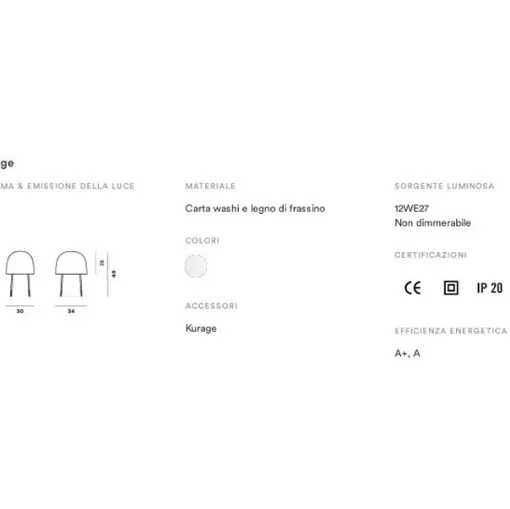 Technical Sheet Kurage table lamp