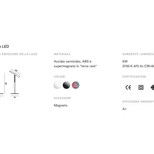 Technical Sheet Magneto table lamp