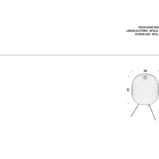 Technical sheet Shoji Outdoor lamp Davide Groppi