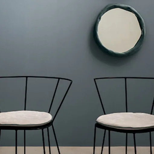 lille mirror in leather baxter