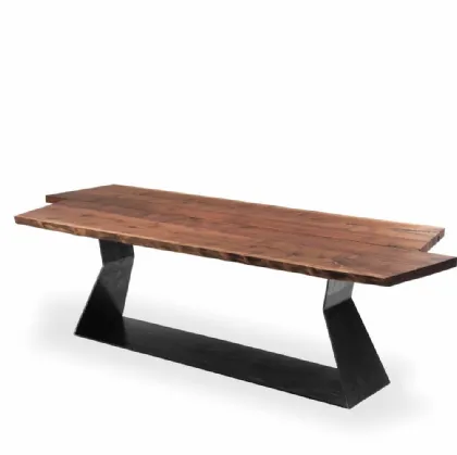 Riva 1920 table in wood and iron