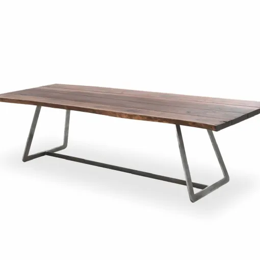 Riva 1920 table in wood and iron