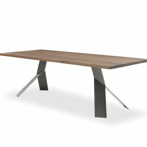 Riva 1920 table in wood and iron
