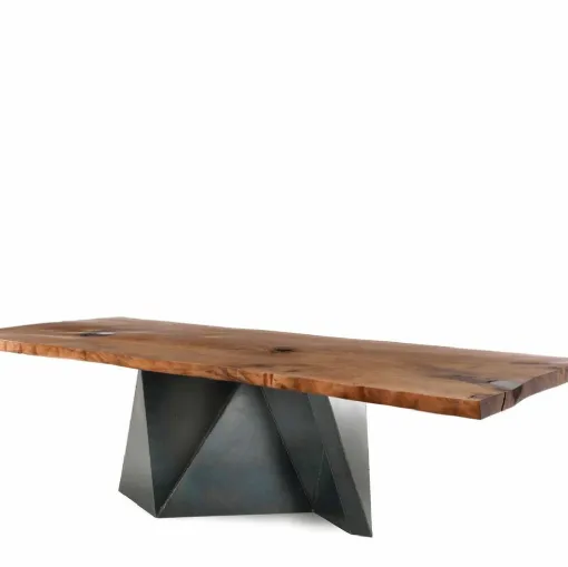 Riva 1920 table in wood and iron