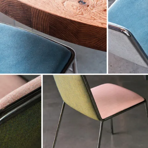 chair in pletra lago fabric