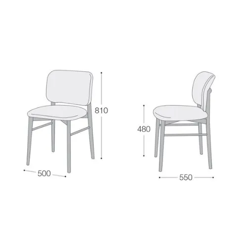 technical sheet alice chair