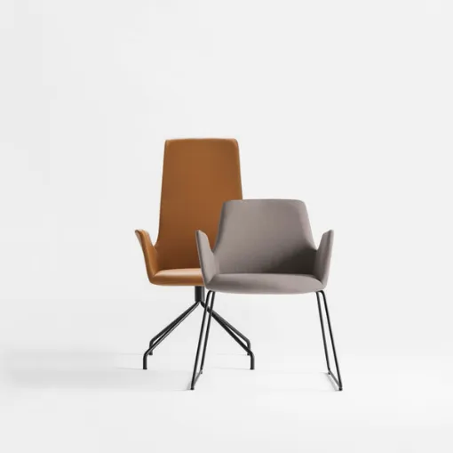 altea armchair with high backrest and swivel base