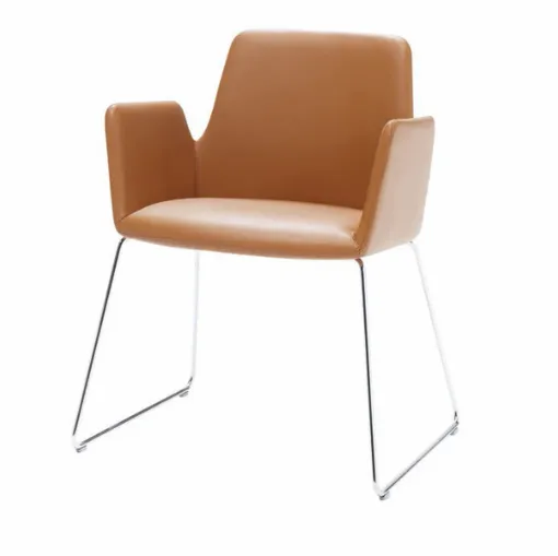 chair with padding and design armrests