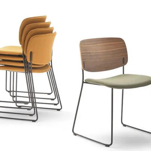 stackable chair wood