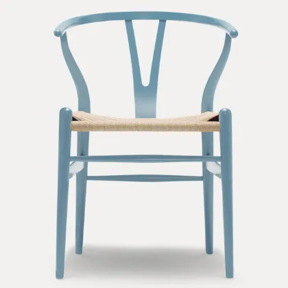 CH24 blue steel chair Carl Hansen