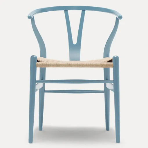 CH24 blue steel chair Carl Hansen