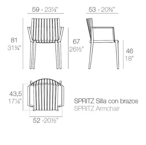 spritz vondom with armrests