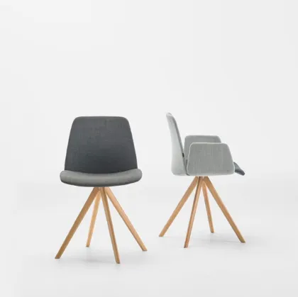 armchair with wooden legs