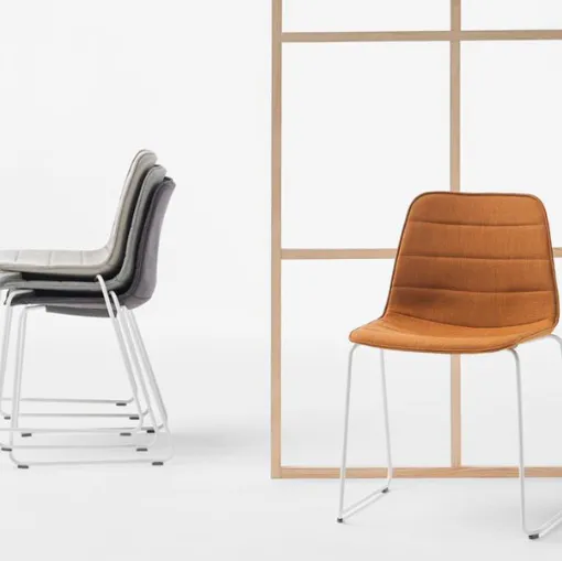 upholstered with sled legs