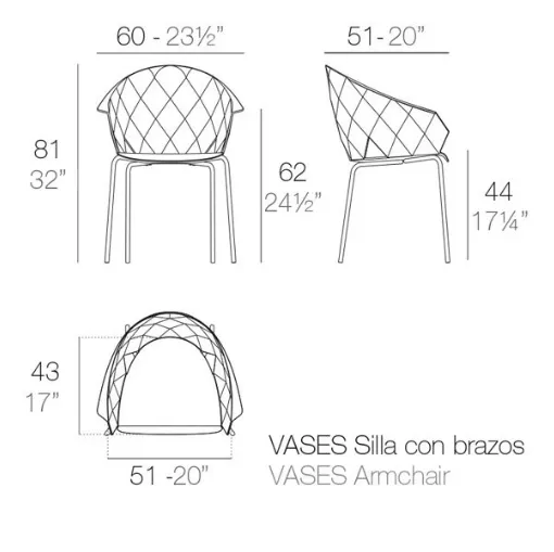 VONDOM VASES ARMCHAIR
