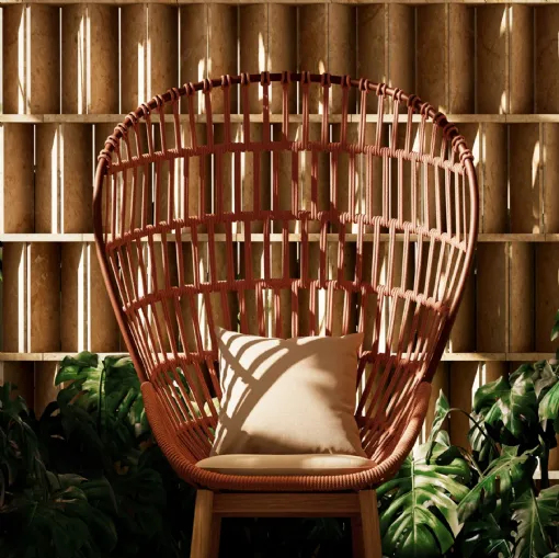 teak armchair