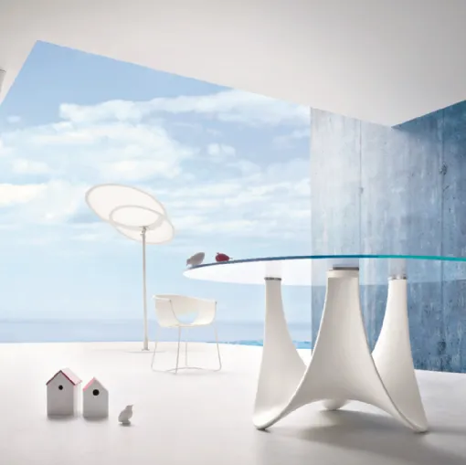 Roberti glass table for garden Mantova