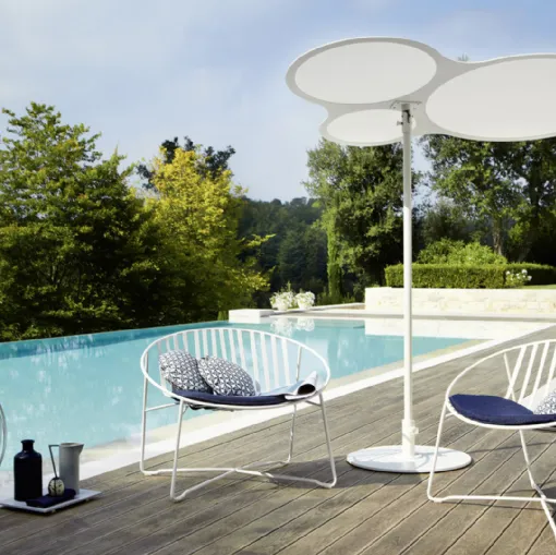 Outdoor round armchair in metal in Mantua