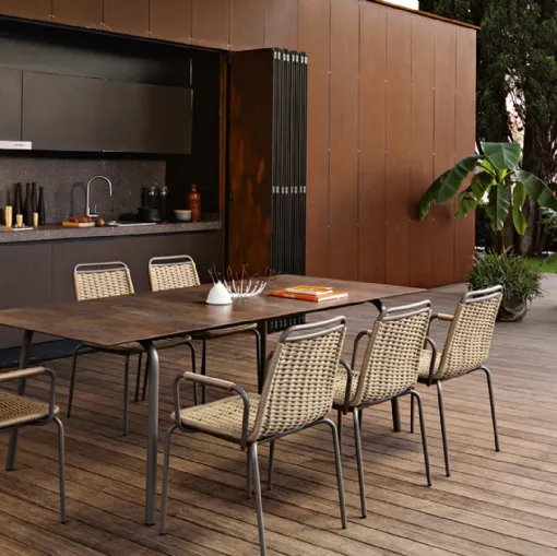 Brescia Roberti metal garden table