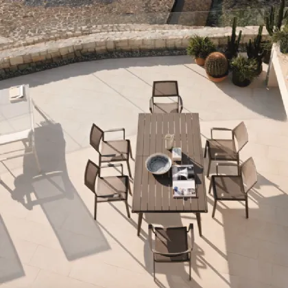 extendable metal table Bolzano Roberti Rattan