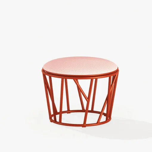 detail of pouf garden furniture