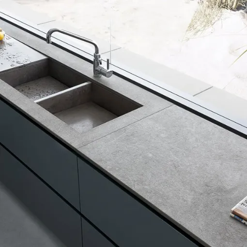 artex kitchen with slats