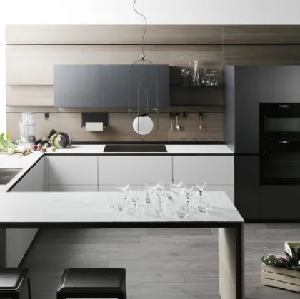valcucine kitchen angel skin metal titanium trento