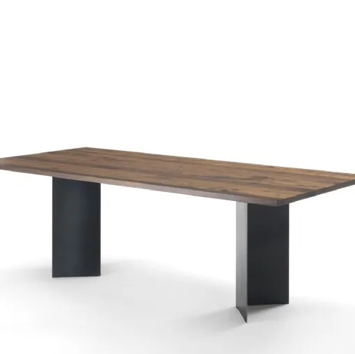 Riva 1920 table in wood and iron